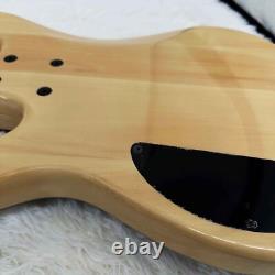 Solid Body Gossip Electric Bass Guitar Rosewood Fretboard Black Part 3S Pickup