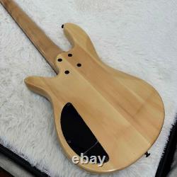 Solid Body Gossip Electric Bass Guitar Rosewood Fretboard Black Part 3S Pickup