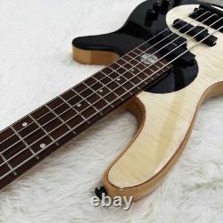 Solid Body Gossip Electric Bass Guitar Rosewood Fretboard Black Part 3S Pickup