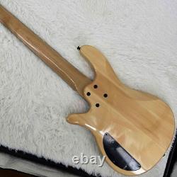 Solid Body Gossip Electric Bass Guitar Rosewood Fretboard Black Part 3S Pickup