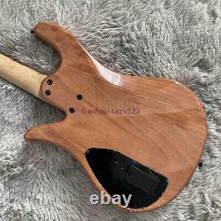 Solid Body Yin Yang Electric Bass Guitar 4 Strings Flamed Maple Veneer 24 Frets