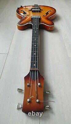 Soviet vintage bass electric guitar Maria PLASTIC body USSR 80s