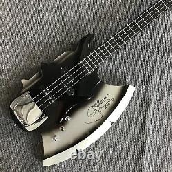 Special Shape Electric Bass Guitar 4 String Ebony Fretboard Maple Neck Black