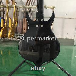 Special Shape Electric Bass Guitar Black Fretboard 4 String Chrome Part in Stock