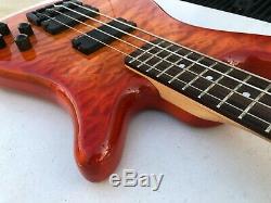 Spector Legend 4 String Electric Bass Guitar Quilted Orange