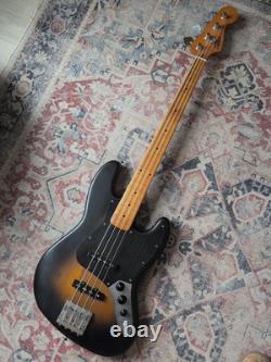 Squier 40th Anniversary Vintage Edition Jazz Bass Guitar, Satin 2-color Sunburst