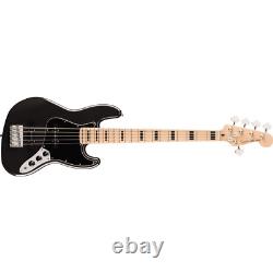 Squier Affinity Series Active Jazz Bass V Guitar, Black Metallic