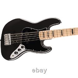 Squier Affinity Series Active Jazz Bass V Guitar, Black Metallic