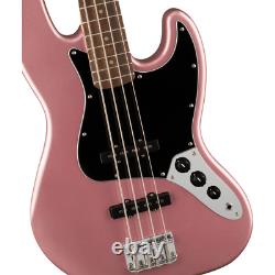 Squier Affinity Series Jazz Bass Guitar, Laurel Fingerboard, Burgundy Mist