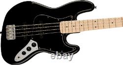 Squier Affinity Series Jazz Bass, Maple Fingerboard, Black Pickguard, Black