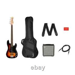 Squier By Fender Bass Affinity Precision Bass PJ Pack 3-Colour Sunburst + AMP