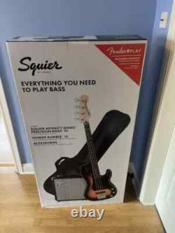 Squier By Fender Bass Affinity Precision Bass PJ Pack 3-Colour Sunburst + AMP