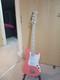 Squier Fsr Sonic Bronco Bass, White Pickguard, Shell Pink