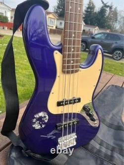 Squier J bass by Fender 2013 purple bass guitar