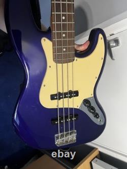 Squier J bass by Fender 2013 purple bass guitar