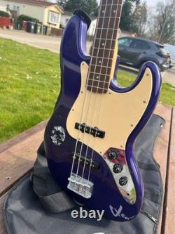 Squier J bass by Fender 2013 purple bass guitar