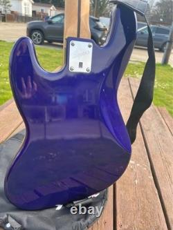 Squier J bass by Fender 2013 purple bass guitar
