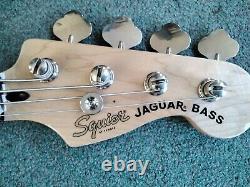 Squier Jaguar Bass Guitar, Perfect Unmarked Condition, Charcoal Frost Metallic