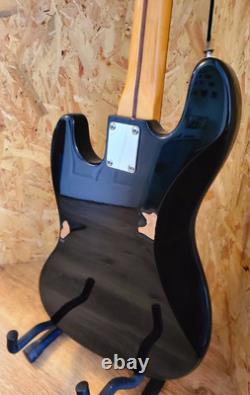 Squier Jazz Bass Black Made In Korea 1989 Silver Label Fender Gig Bag
