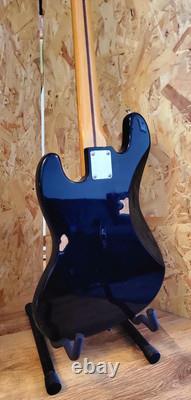 Squier Jazz Bass Black Made In Korea 1989 Silver Label Fender Gig Bag
