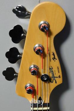 Squier Precision Bass By Fender Red Electric Bass Made In Korea Early 90s