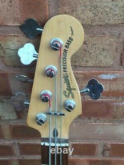 Squier p bass 5 string green bass guitar