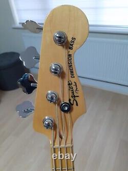 Squire Fender Dimension Active 4 string Bass rare model