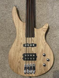 Stagg Fusion SBF-40 NAT FL Fretless Bass Natural Ash Body Rosewood Board New