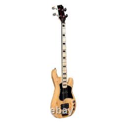 Stagg Silveray J Style Electric Bass Guitar, Natural (NEW)