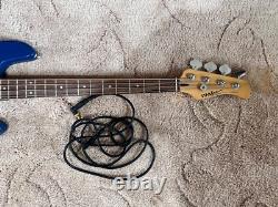 Starfire Electric Bass Guitar Blue 4 String Serial No. 121086 + Cable