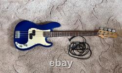 Starfire Electric Bass Guitar Blue 4 String Serial No. 121086 + Cable
