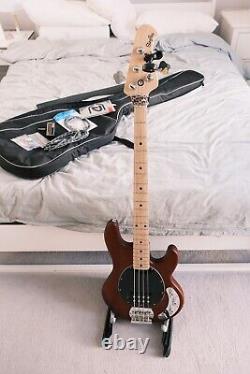 Sterling By Musicman Stingray RAY4 Bass In Sunburst With lots of accessories