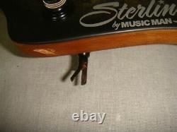 Sterling Music Man Stingray Ray34pb Poplar Burl Trans Black Sating Electric Bass