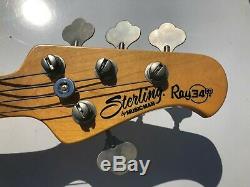 Sterling Ray 34 Electric Bass Guitar Music Man Stingray Mint Green NICE