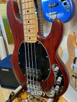 Sterling by Music Man Sub Ray4H Electric Bass Guitar, Walnut Stain, Maple Board