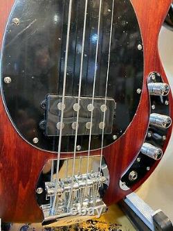 Sterling by Music Man Sub Ray4H Electric Bass Guitar, Walnut Stain, Maple Board