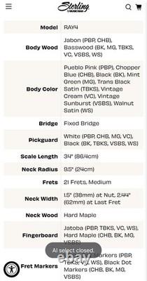 Sterling by Music Man Sub series StingRay Ray4 Bass Guitar