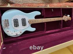 Sterling by Musicman Stingray RAY 34 In Daphne Blue with Roasted Maple Neck