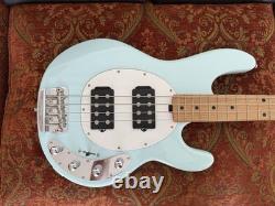 Sterling by Musicman Stingray RAY 34 In Daphne Blue with Roasted Maple Neck
