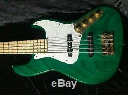 Swing Jazz 5V Emerald green 5 Strings Electric Bass Guitar