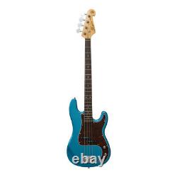 Sx 3/4 Size Electric Bass Precision Style In Blue Free Gig Bag & Delivery