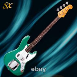 Sx Electric Bass Jazz Style In Vintage Green With Gig Bag Special Price