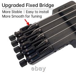 Travel Bass Guitar Electric Headless Bass 5 Strings Electric Bass with Gigbag