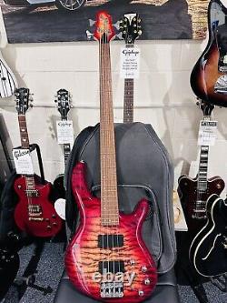 UNPLAYED? Cort Action DLX Plus Active Bass Cherry Red Sunburst With Gig Bag
