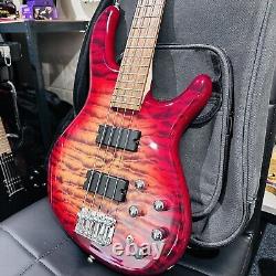 UNPLAYED? Cort Action DLX Plus Active Bass Cherry Red Sunburst With Gig Bag