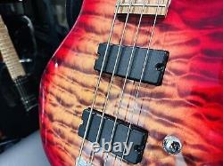 UNPLAYED? Cort Action DLX Plus Active Bass Cherry Red Sunburst With Gig Bag