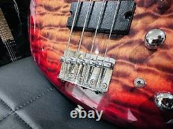 UNPLAYED? Cort Action DLX Plus Active Bass Cherry Red Sunburst With Gig Bag