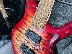 UNPLAYED? Cort Action DLX Plus Active Bass Cherry Red Sunburst With Gig Bag