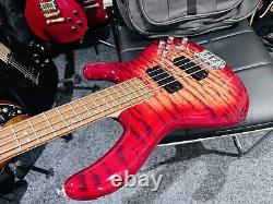 UNPLAYED? Cort Action DLX Plus Active Bass Cherry Red Sunburst With Gig Bag