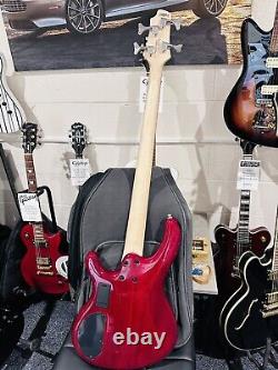 UNPLAYED? Cort Action DLX Plus Active Bass Cherry Red Sunburst With Gig Bag